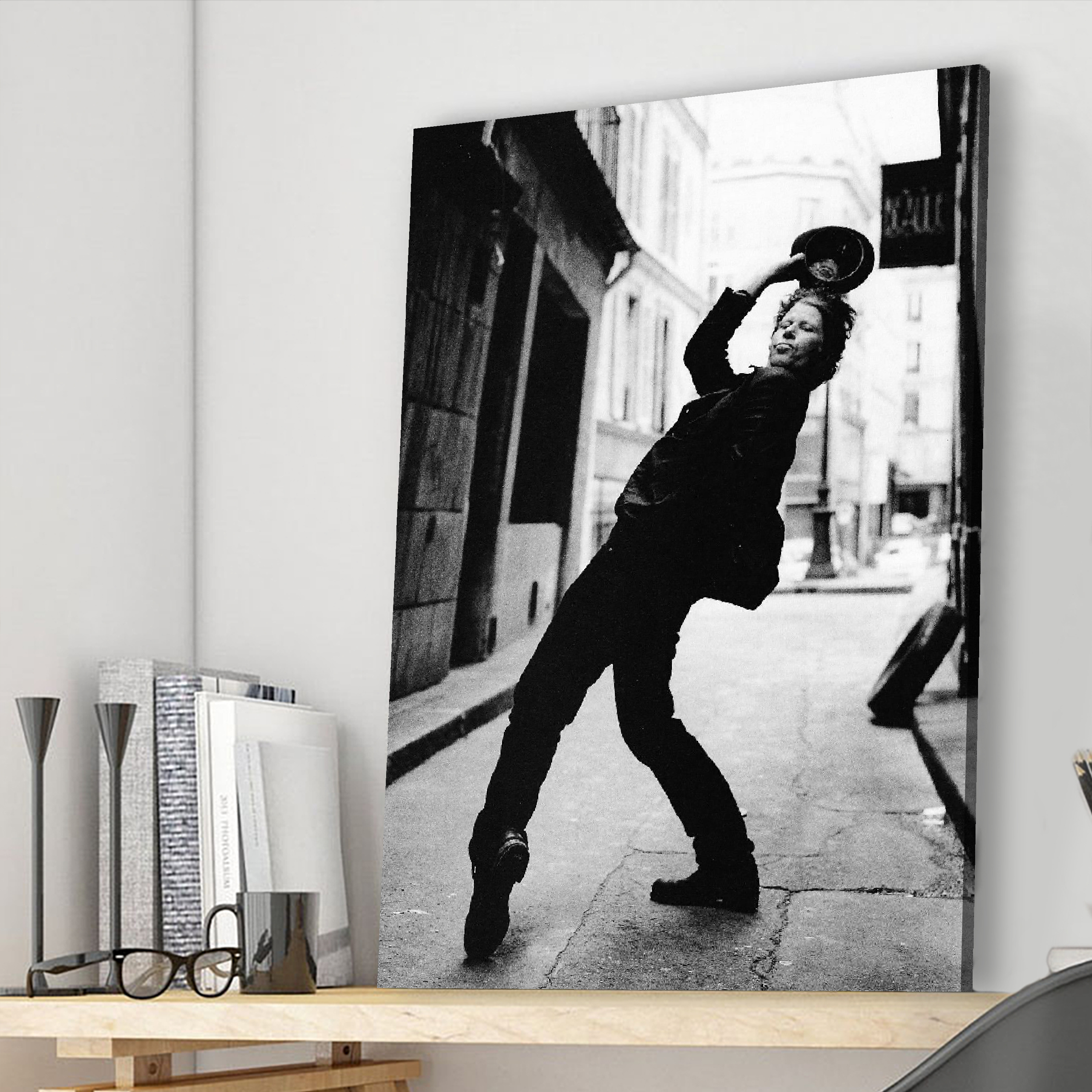 Retro Tom Waits Photograph Canvas Wall Art