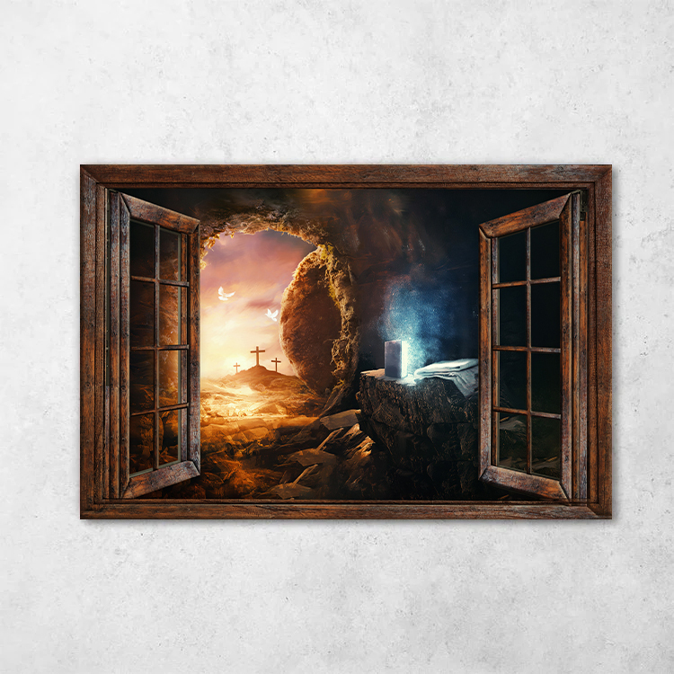 Sunrise Empty Tomb Easter Christian Canvas Wall Art