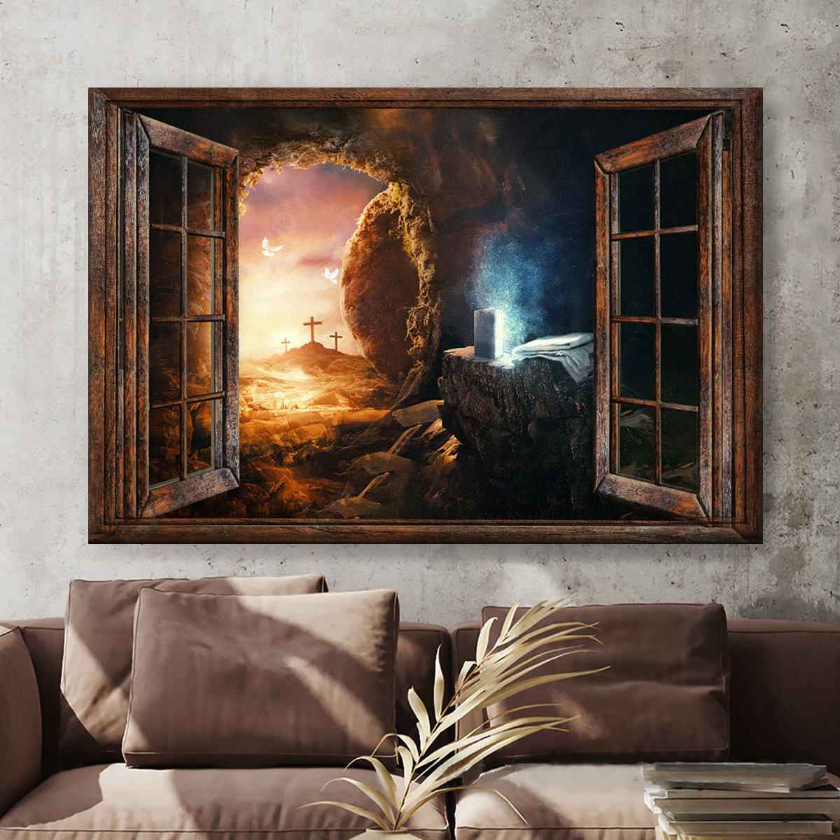 Sunrise Empty Tomb Easter Christian Canvas Wall Art