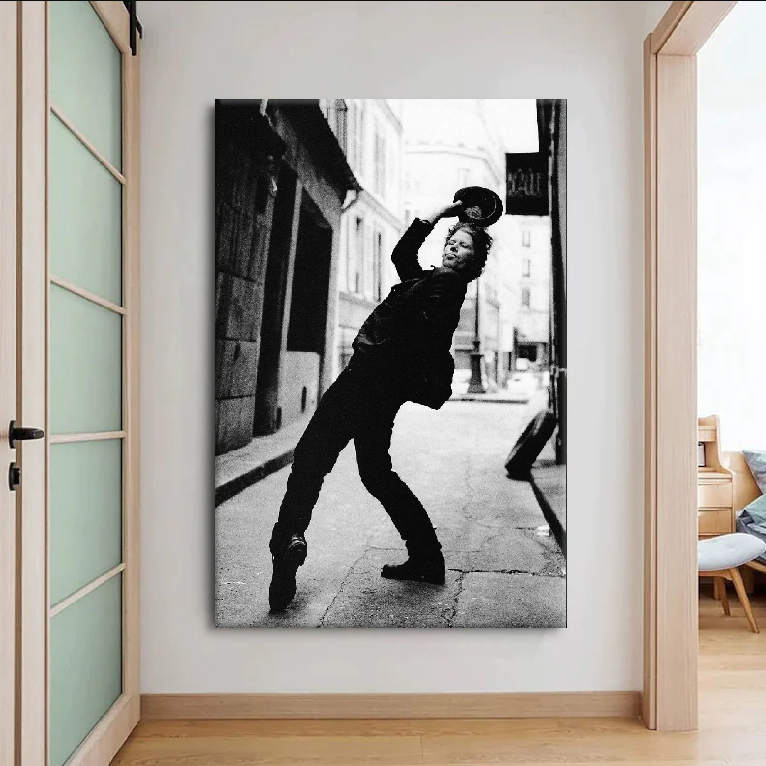 Retro Tom Waits Photograph Canvas Wall Art
