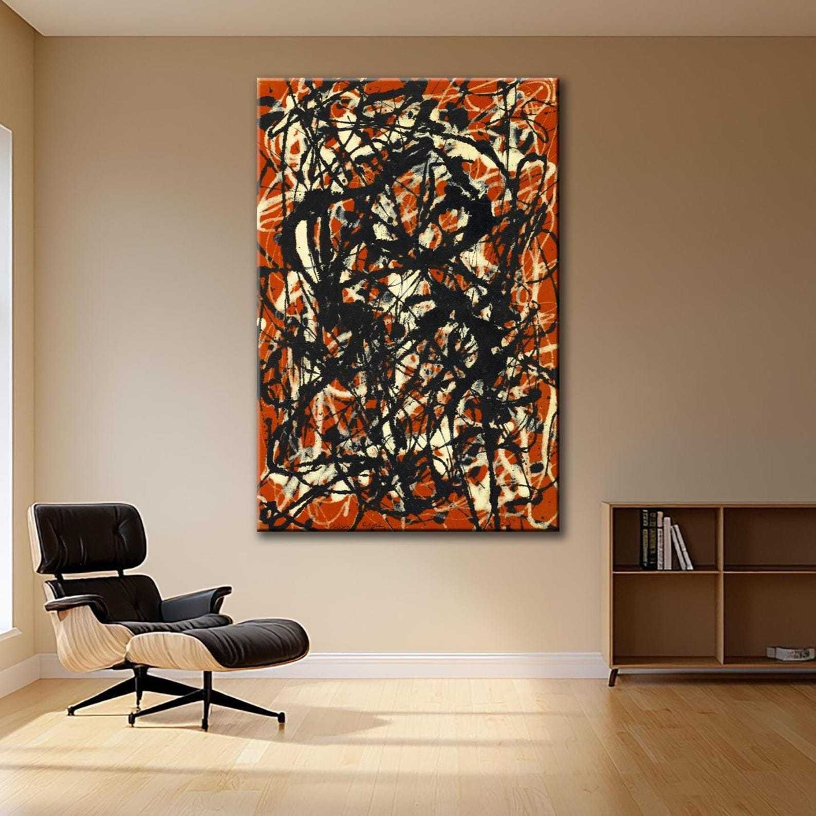 Free Form (1946) by Jackson Pollock Canvas Wall Art