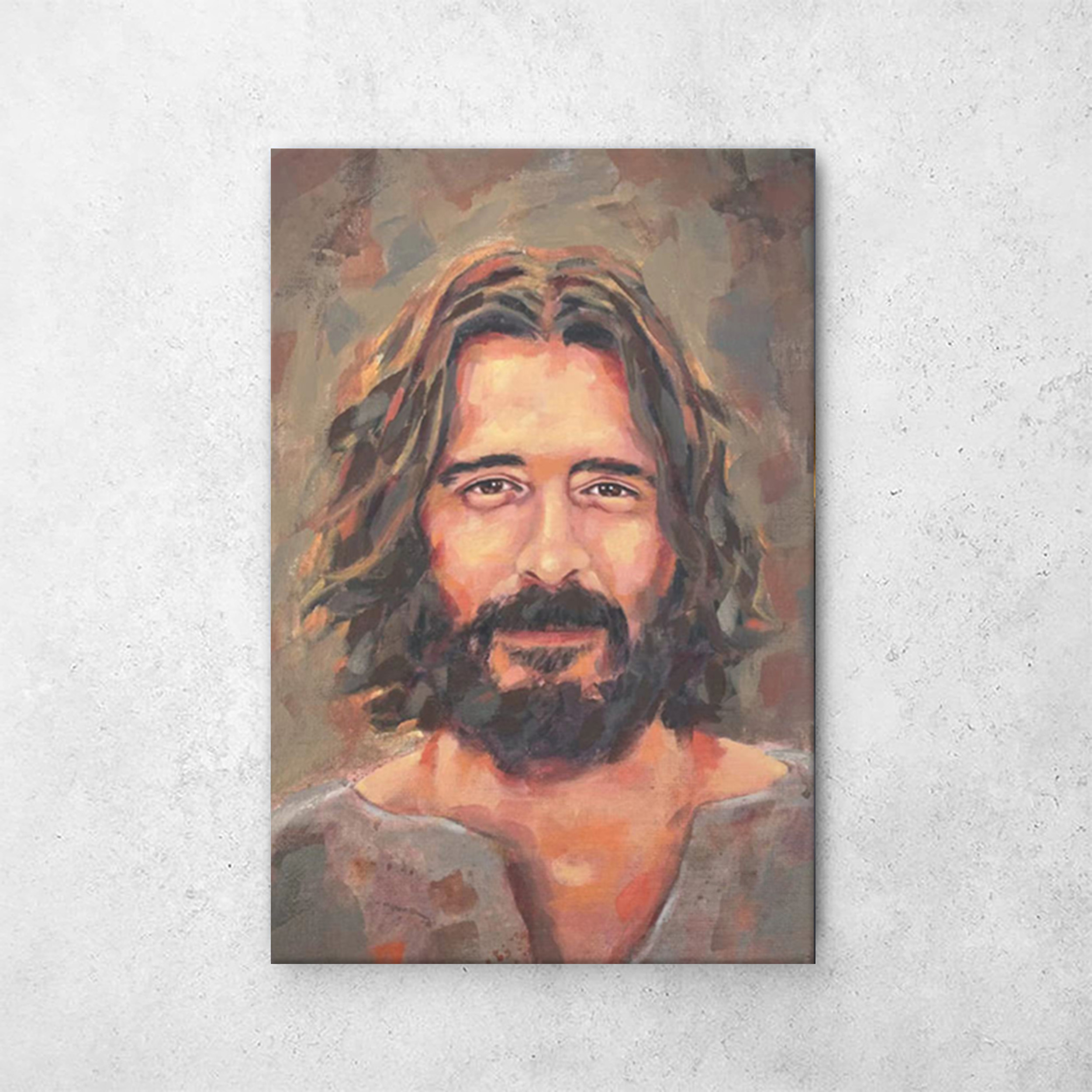 The Smiling Savior Jesus Christian Canvas Wall Art