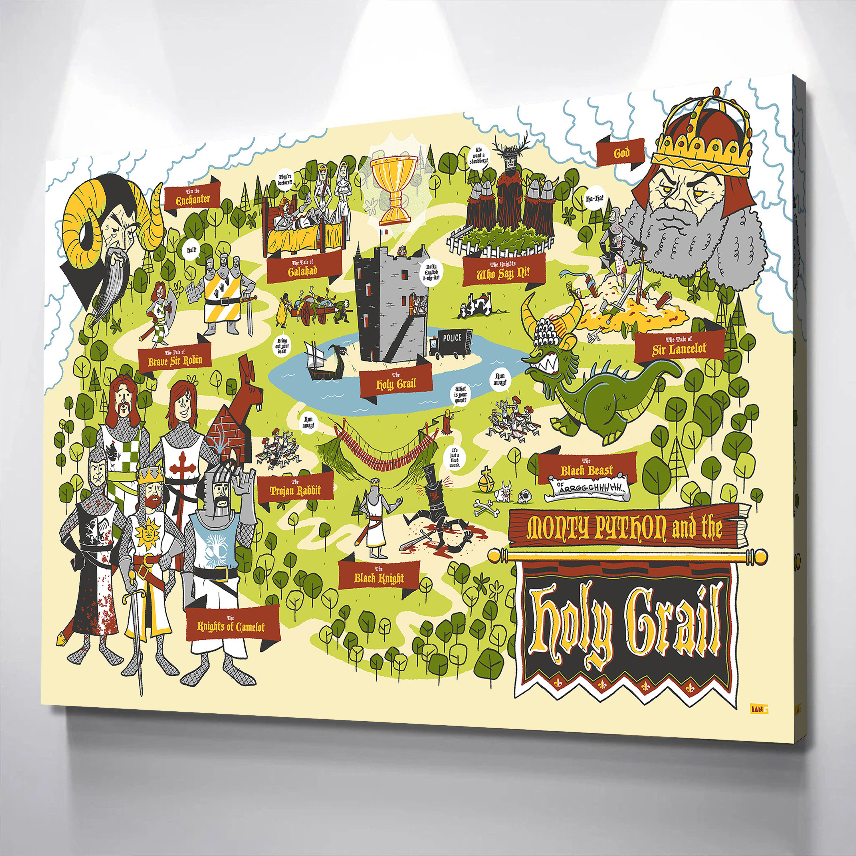 Monty Python and the Holy Grail Canvas Wall Art