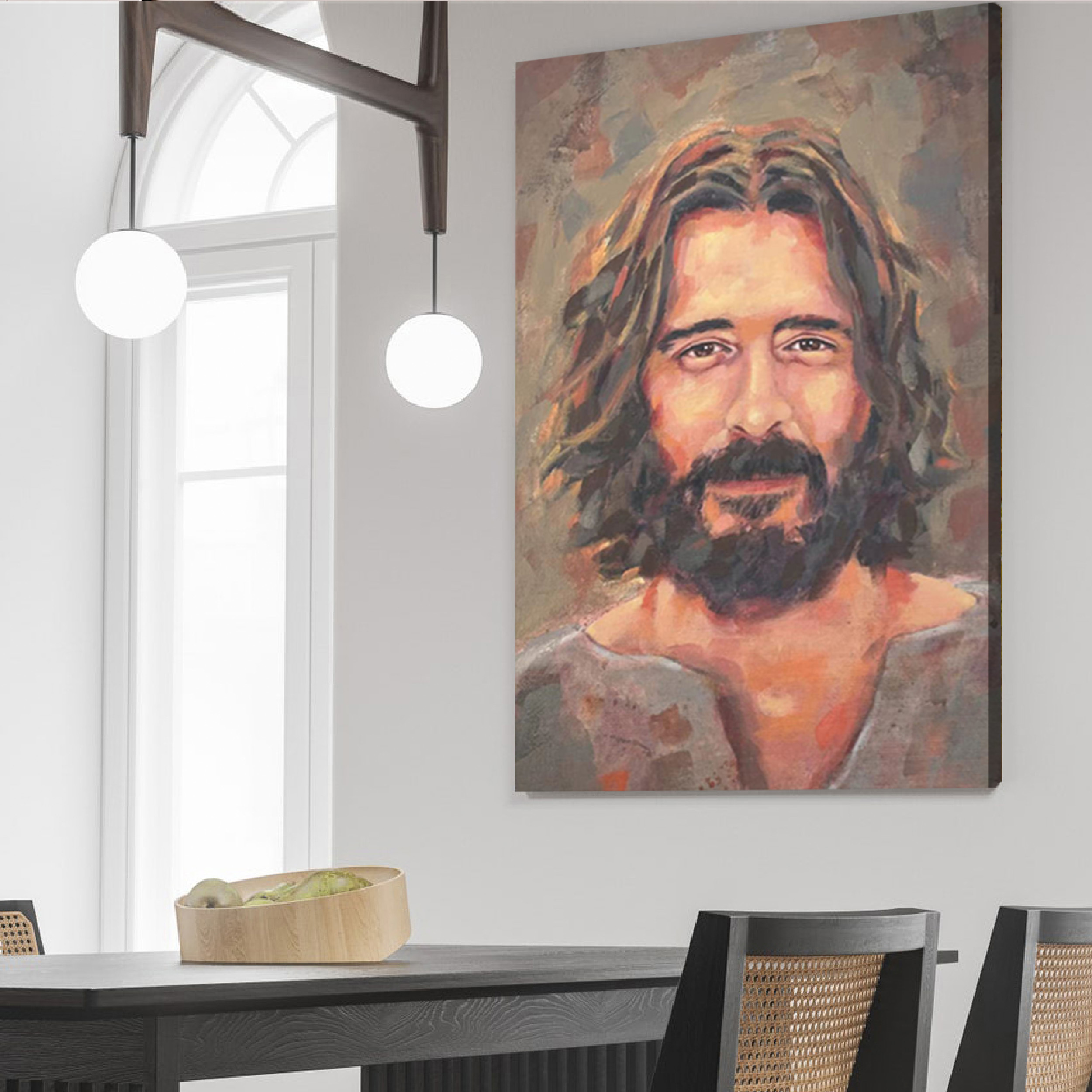 The Smiling Savior Jesus Christian Canvas Wall Art