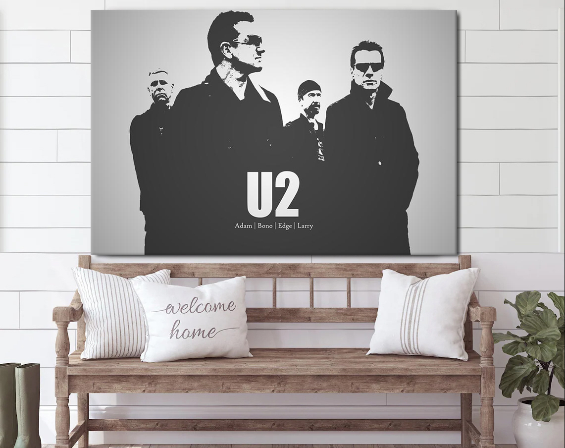 U2 band members Canvas Wall Art