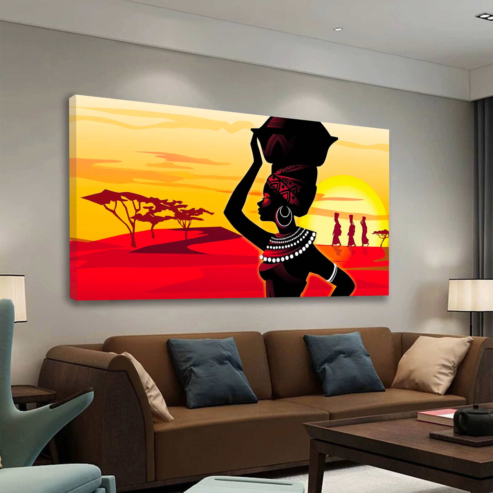 African Masai Canvas Wall Art