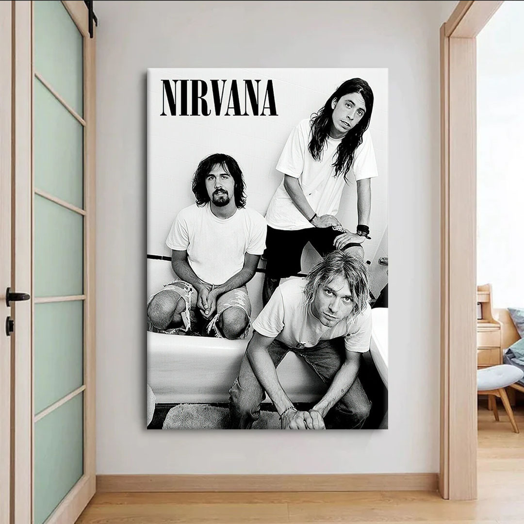 Nirvana Bathroom Poster Canvas Wall Art