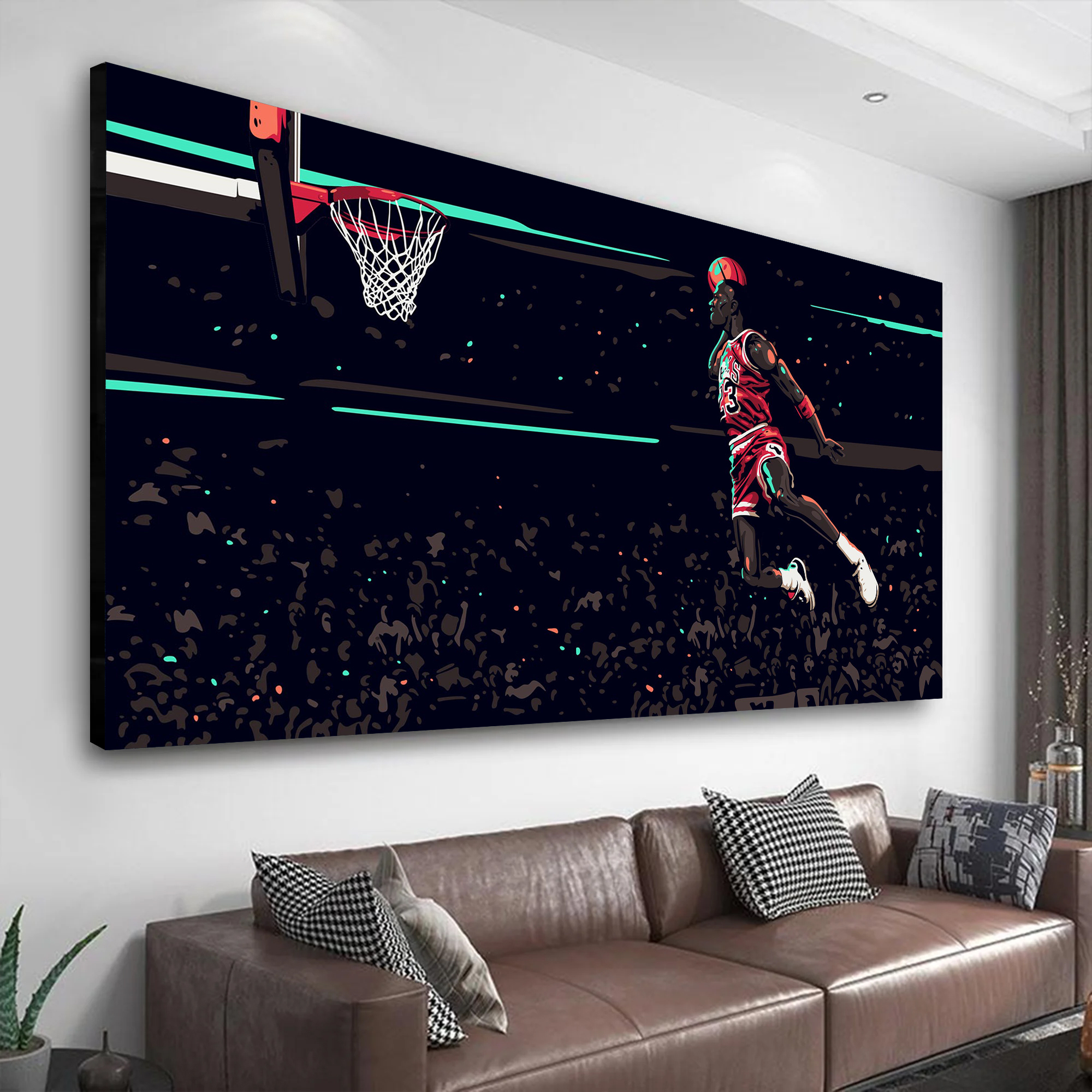 Michael Jordan Air Walk Dunk Canvas Wall Art