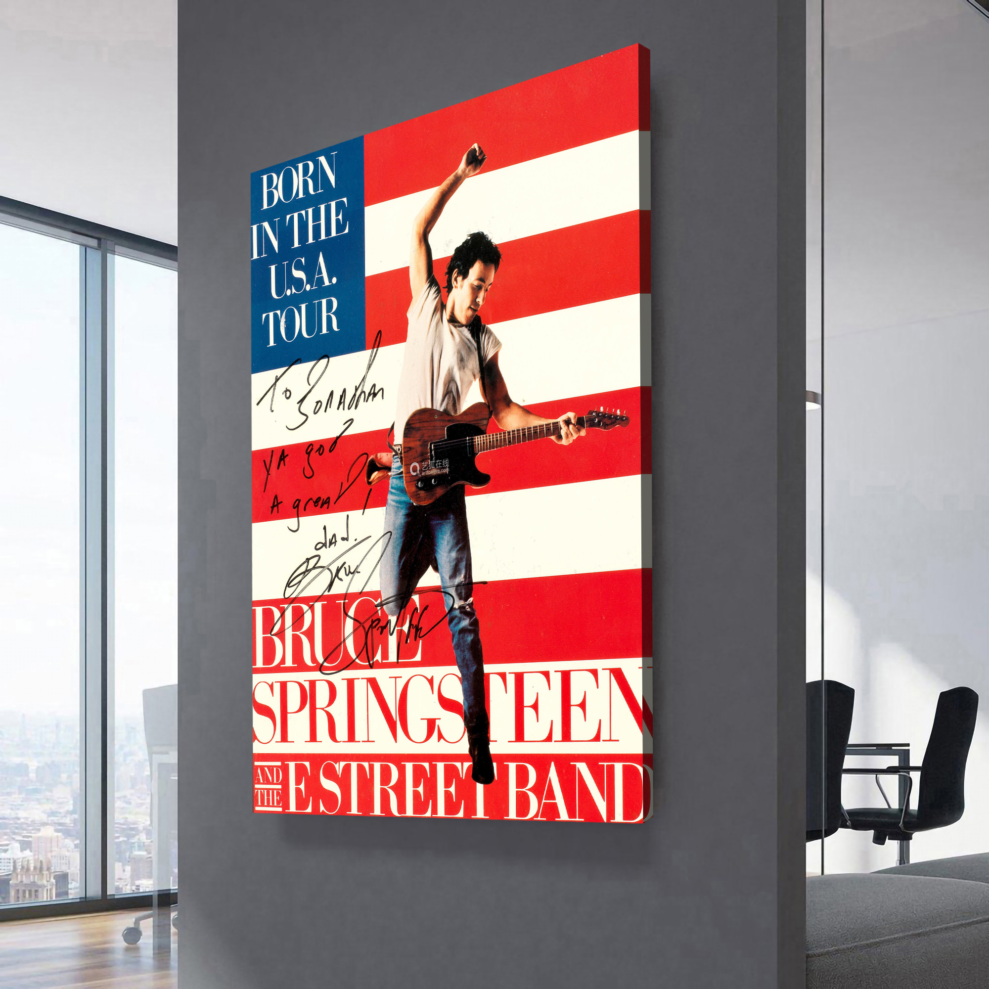Bruce Springsteen Born in The USA Tour 1984 Canvas Wall Art