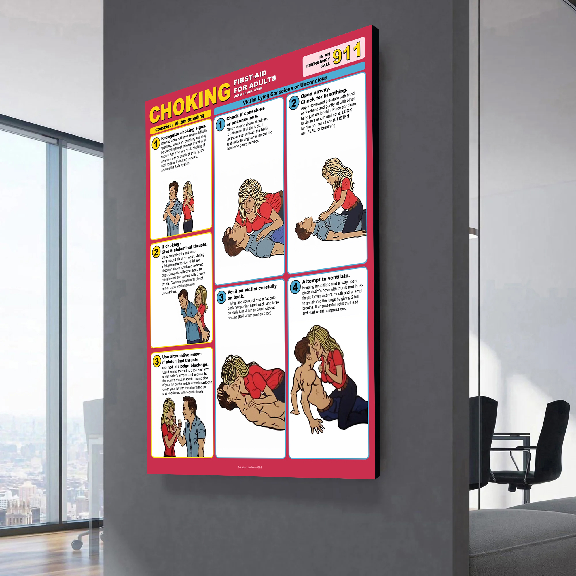 Sexy CPR Poster New Girl Canvas Wall Art