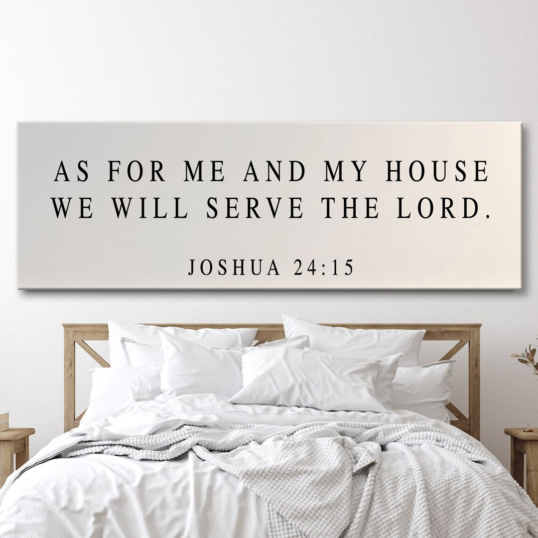 As For Me and My House We Will Serve the Lord Canvas Wall Art