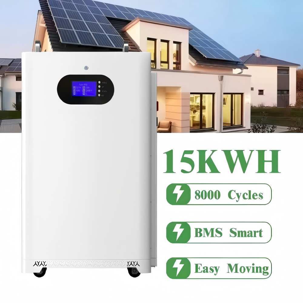 51.2V 300Ah LiFePO4 Battery 15kWh Lithium ion Solar Battery Mobile ESS With Active Balancer for Home Energy Storage System Backup Power for Home Grid-Tie Solar Power