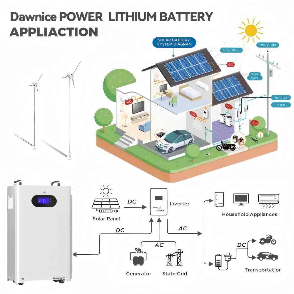 51.2V 320Ah LiFePO4 Battery 16kWh Lithium ion Solar Battery Mobile ESS With Active Balancer for Home Energy Storage System Backup Power for Home Grid-Tie Solar Power