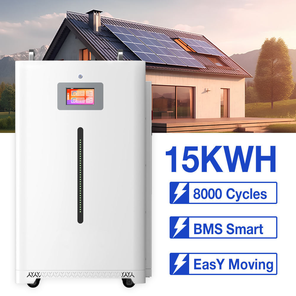 51.2V 300Ah LiFePO4 Battery,Batería Lifepo4,Deep Cycle Batteries,15kWh Lithium ion Solar Battery Mobile ESS With Active Balancer for Home Energy Storage System Backup Power for Home Grid-Tie Solar Power