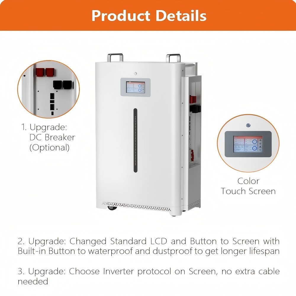 51.2V 300Ah LiFePO4 Battery,Batería Lifepo4,Deep Cycle Batteries,15kWh Lithium ion Solar Battery Mobile ESS With Active Balancer for Home Energy Storage System Backup Power for Home Grid-Tie Solar Power
