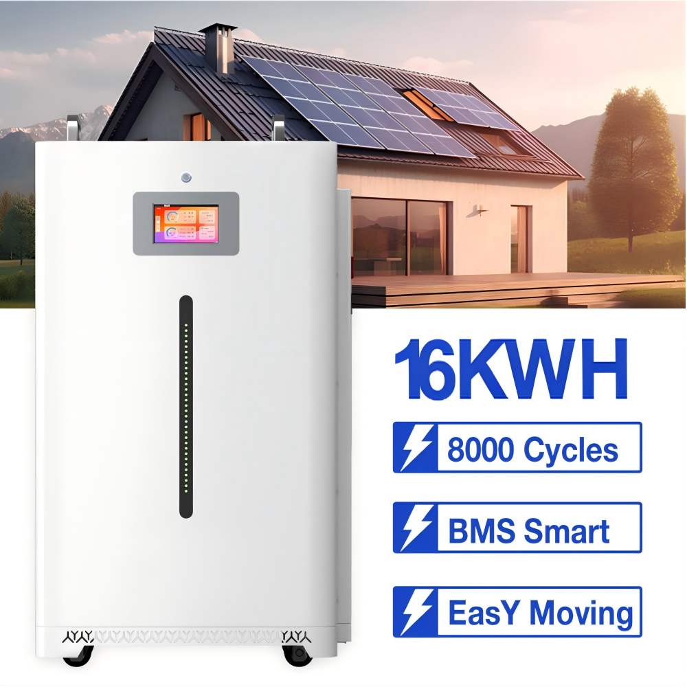 51.2V 320Ah LiFePO4 Battery,Batería Lifepo4,Deep Cycle Batteries,16kWh Lithium ion Solar Battery Mobile ESS With Active Balancer for Home Energy Storage System Backup Power for Home Grid-Tie Solar Power