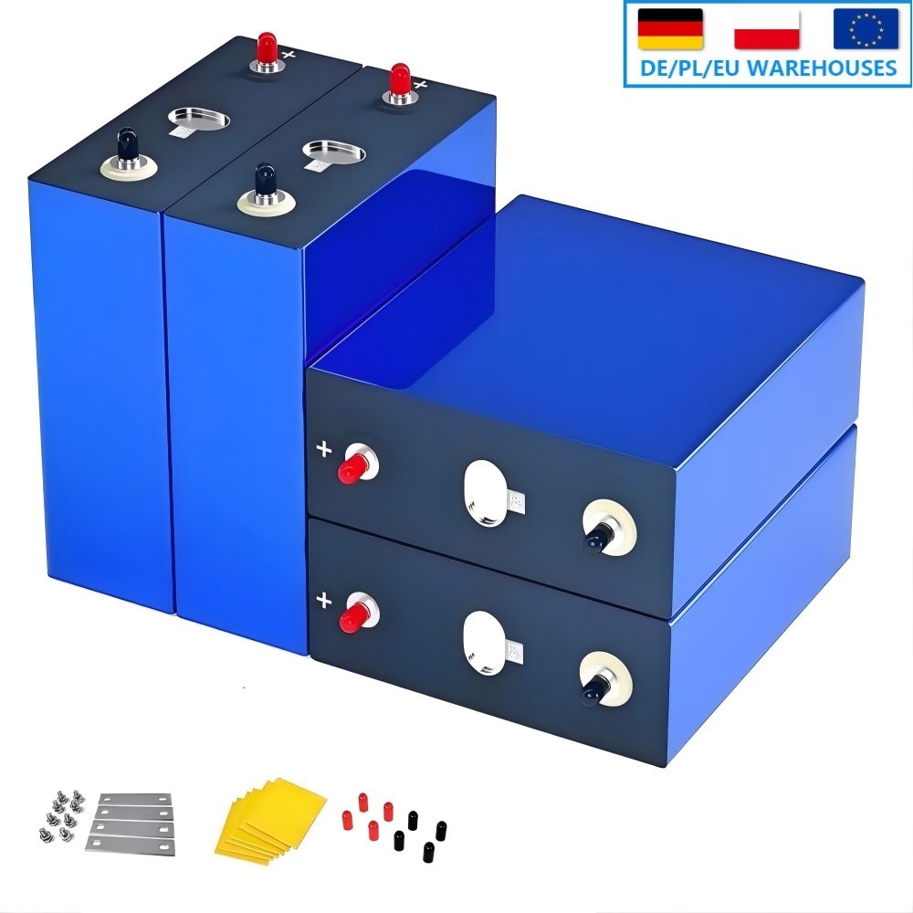 EVE LiFePO4 Cell 3.2V 314Ah MB31 Grade A Battery Deep Cycle Lithium Iron Phosphate Rechargeable Battery with QR Code,PV/Home Energy Storage Prismatic Batteries,Replacement Batteries for Solar Systems, Cars, RVs, Boats  4PCS