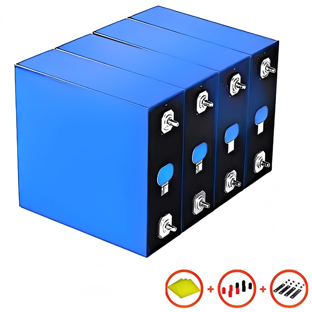 314Ah 3.2V LiFePO4 Cell Grade A Battery Deep Cycle Lithium Iron Phosphate Rechargeable Battery with QR Code,PV/Home Energy Storage Prismatic Batteries,Replacement Batteries for Solar Systems, Cars, RVs, Boats（4PCS）