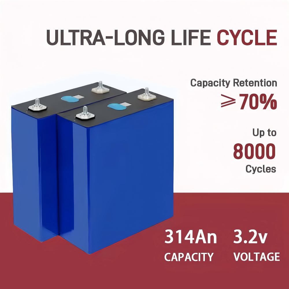 314Ah 3.2V LiFePO4 Cell Grade A Battery Deep Cycle Lithium Iron Phosphate Rechargeable Battery with QR Code,PV/Home Energy Storage Prismatic Batteries,Replacement Batteries for Solar Systems, Cars, RVs, Boats（4PCS）