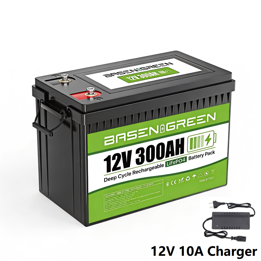12V 300AH 3840Wh,8000+Deep Cycle Batteries,Batería Lifepo4, LiFePO4 RV Battery with Bluetooth and Low Temp Cut Off, Built in Smart 200A BMS Perfect for Camper, Trailer, Off-Grid and Solar System