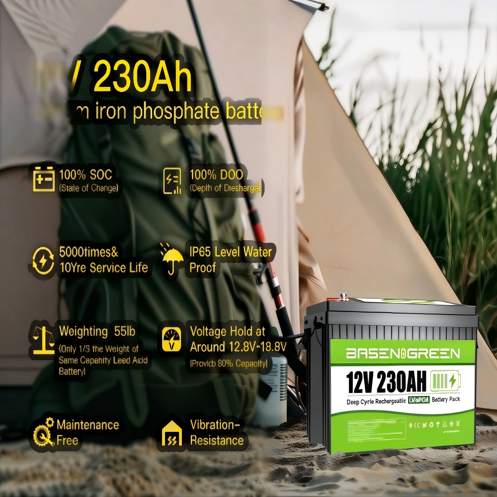 12V 230AH 2944Wh,8000+Deep Cycle Batteries,Batería Lifepo4, LiFePO4 RV Battery with Bluetooth and Low Temp Cut Off, Built in Smart 200A BMS Perfect for Camper, Trailer, Off-Grid and Solar System