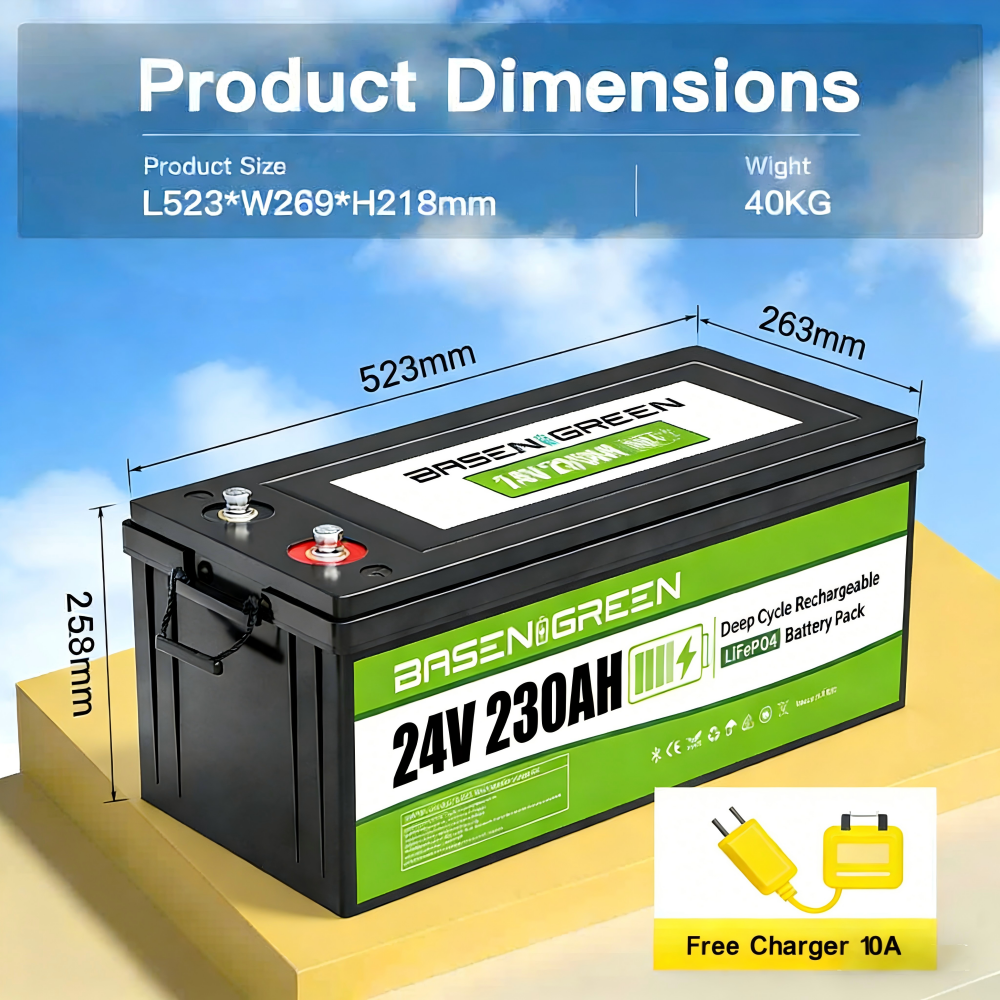 24V 230AH 5888Wh,8000+Deep Cycle Batteries,Batería Lifepo4, LiFePO4 RV Battery with Bluetooth and Low Temp Cut Off, Built in Smart 200A BMS Perfect for Camper, Trailer, Off-Grid and Solar System