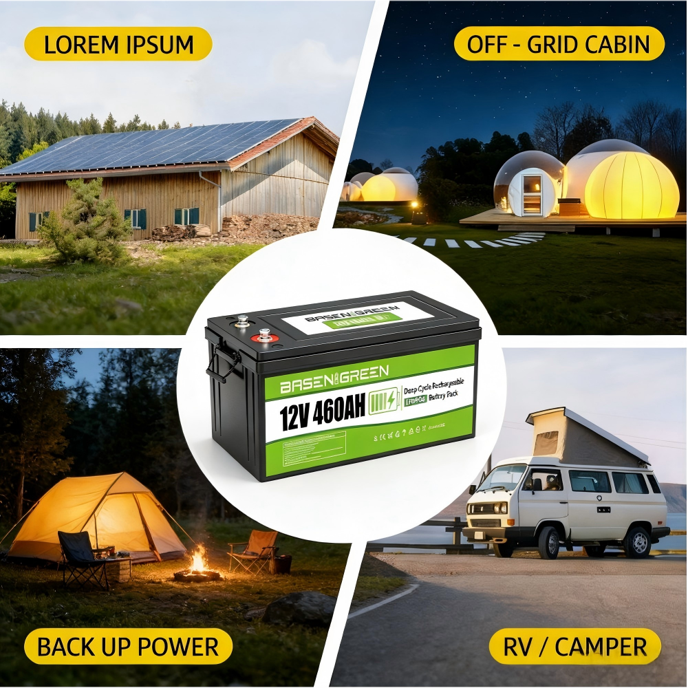 12V 460AH 5888Wh,8000+Deep Cycle Batteries,Batería Lifepo4, LiFePO4 RV Battery with Bluetooth and Low Temp Cut Off, Built in Smart 200A BMS Perfect for Camper, Trailer, Off-Grid and Solar System