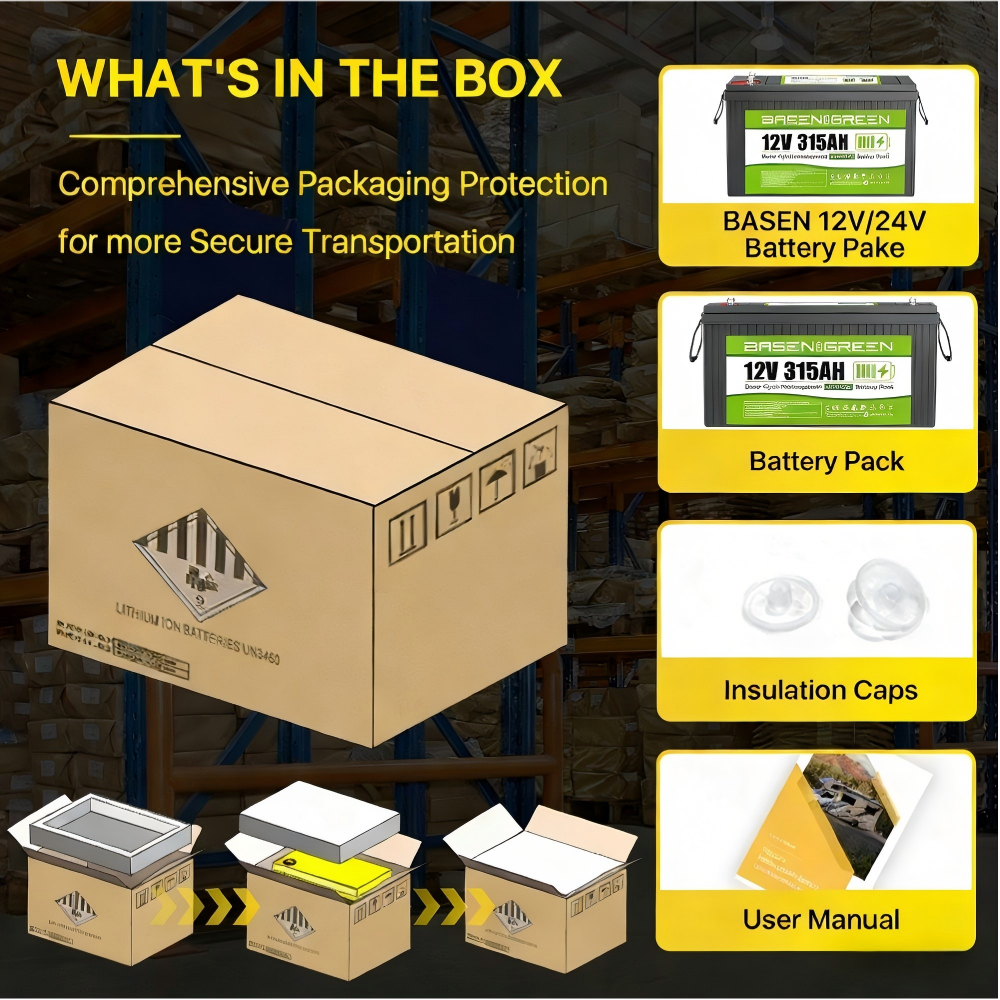 12V 315AH 3840Wh,8000+Deep Cycle Batteries,Batería Lifepo4, LiFePO4 RV Battery with Bluetooth and Low Temp Cut Off, Built in Smart 150A BMS Perfect for Camper, Trailer, Off-Grid and Solar System