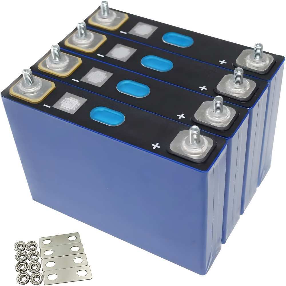 50A 3.2V LiFePO4 Cell Grade A  8000+ Deep Cycle Battery Lithium Iron Phosphate Rechargeable Battery Max.Continous Discharge 50A/1C,Included M6 Nuts and Bus Bars(4 PCS)
