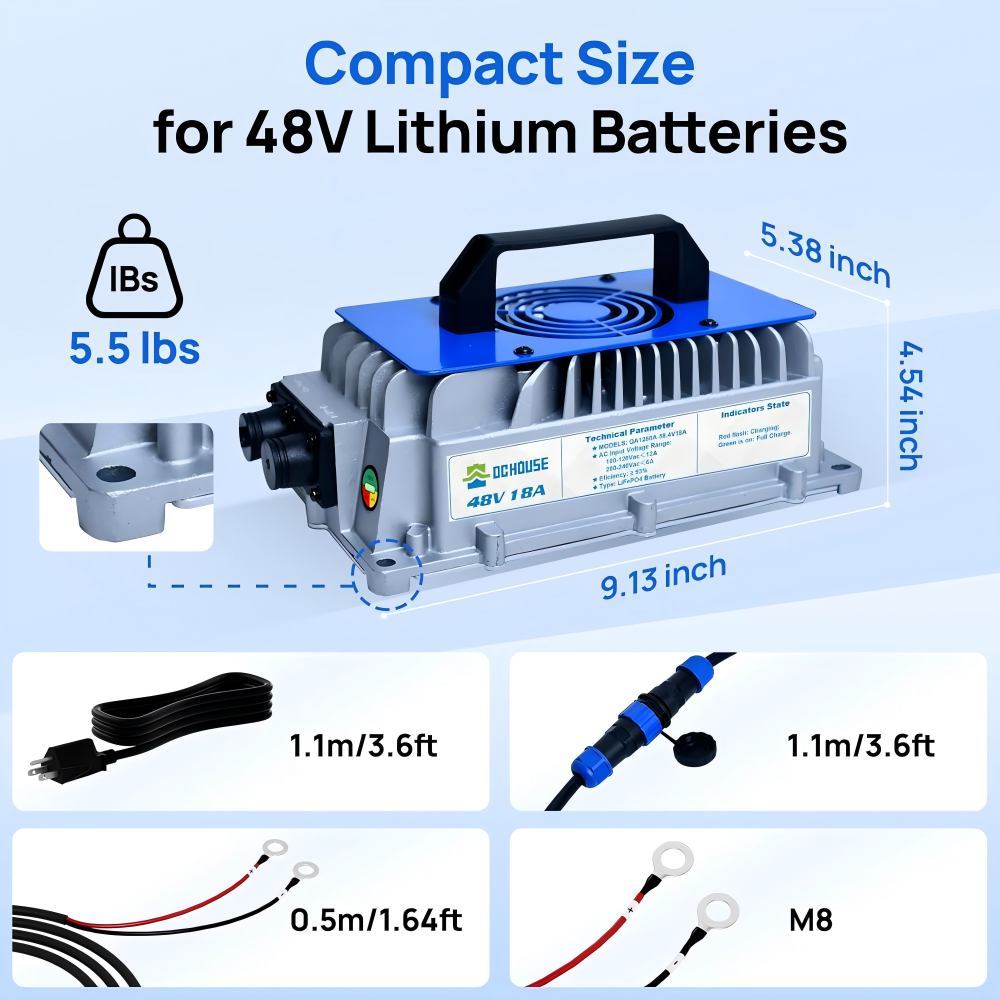48V 100Ah LiFePO4 Bluetooth Battery Lithium Battery, 8000+Deep Cycle Batteries,Robust Metal Housing with 18A Charger, Rechargeable for Over BMS Protected, Suitable for Solar Systems, Motorhomes, Boats, Camping