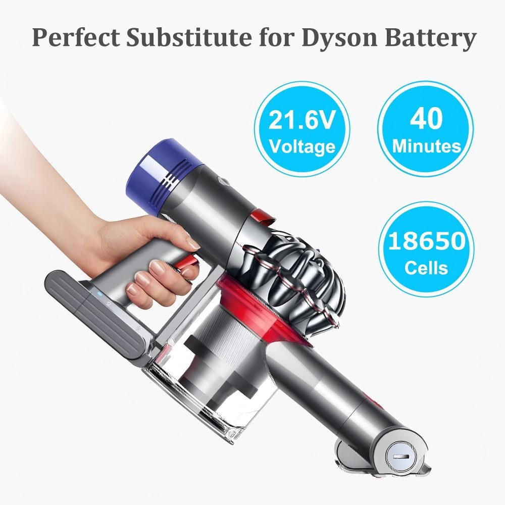 Vacuum Batteries Replacement Battery for Dyson V6 Battery Compatible with V6 Fluffy Animal Absolute Motorhead Trigger SV03 SV04 SV05 SV06 SV07 SV09 DC58 DC59 DC61 DC62 DC72 DC74 HH08