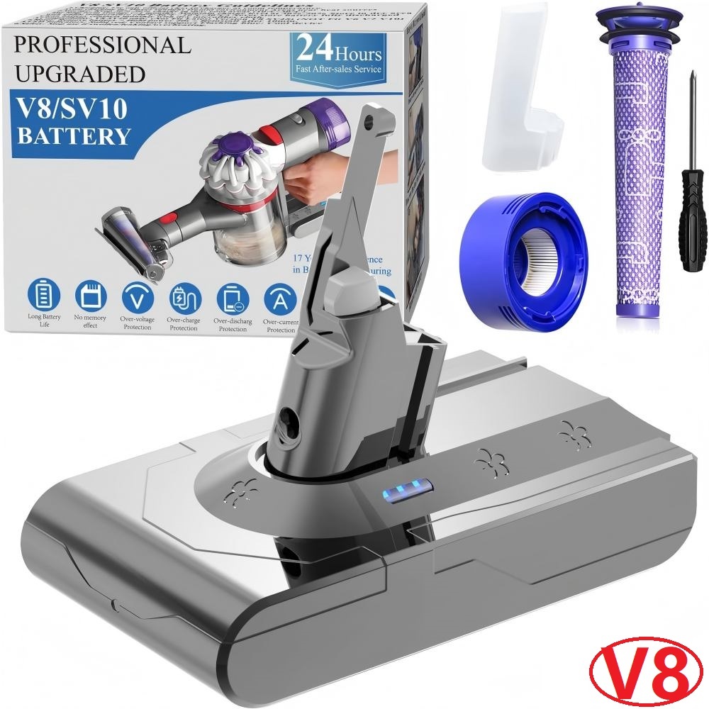 Vacuum Batteries Replacement Battery for Dyson V8 Battery SV10 Compatible with Dyson V8 Animal/Absolute/Fluffy/Motorhead/Trigger/HEPA/Slim Series