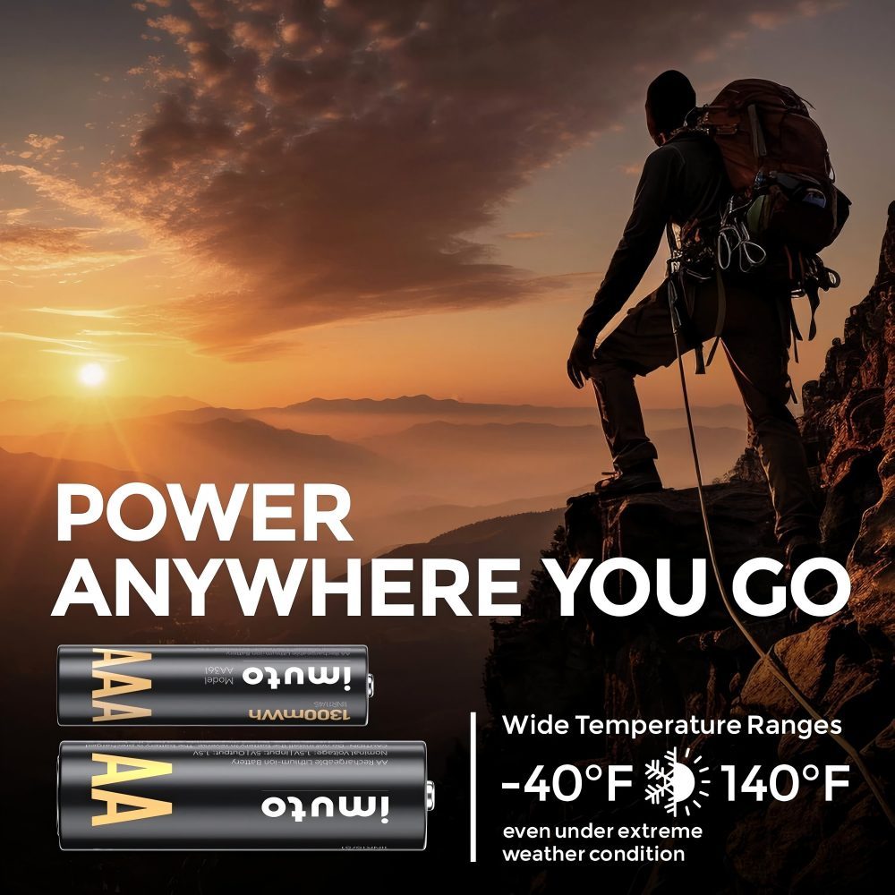 Rechargeable 4 pcs AAA and 4 pcs AA Batteries Lithium with Charger,8 Pack 1.5 V Triple A Double A Batteries Rechargeable, Long Lasting Lithium Battery with Integrated Charging Storage Box(4AAA+4AA)