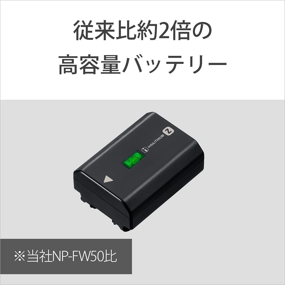 Sony NP-FZ100 Battery (InfoLITHIUM Z-Series Battery, 7.2 V/16.4 Wh (2280 mAh), Compatible with Sony Alpha 9, Alpha 7RM4, Alpha 7RM3, Alpha 7M3, Alpha 6600), Black