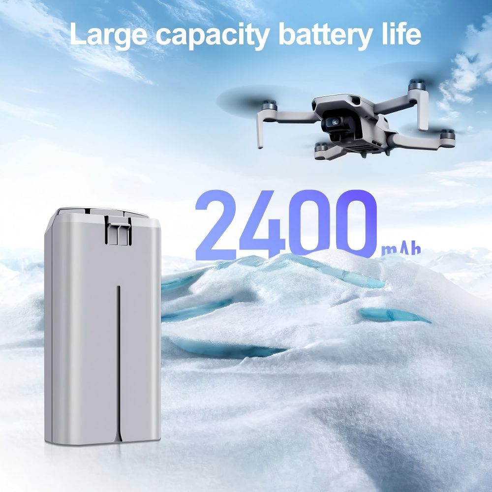 DJI Mini 2 Series Intelligent Flight Battery 1 Piece 7.7 V 2400 mAh Upgraded Drone Battery (31 Mins Max Flight Time) Fully Compatible with DJI Mini 4K/2/2 SE/SE Drone