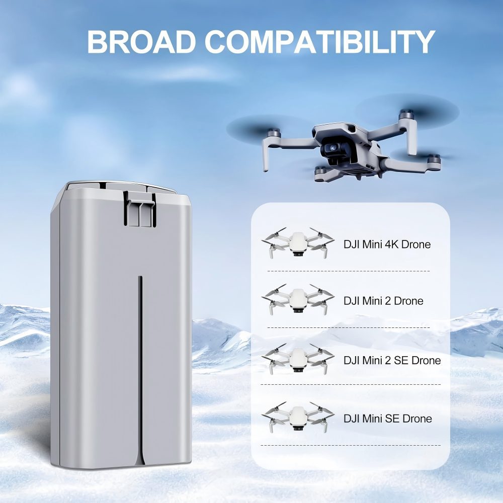 DJI Mini 2 Series Intelligent Flight Battery 1 Piece 7.7 V 2400 mAh Upgraded Drone Battery (31 Mins Max Flight Time) Fully Compatible with DJI Mini 4K/2/2 SE/SE Drone