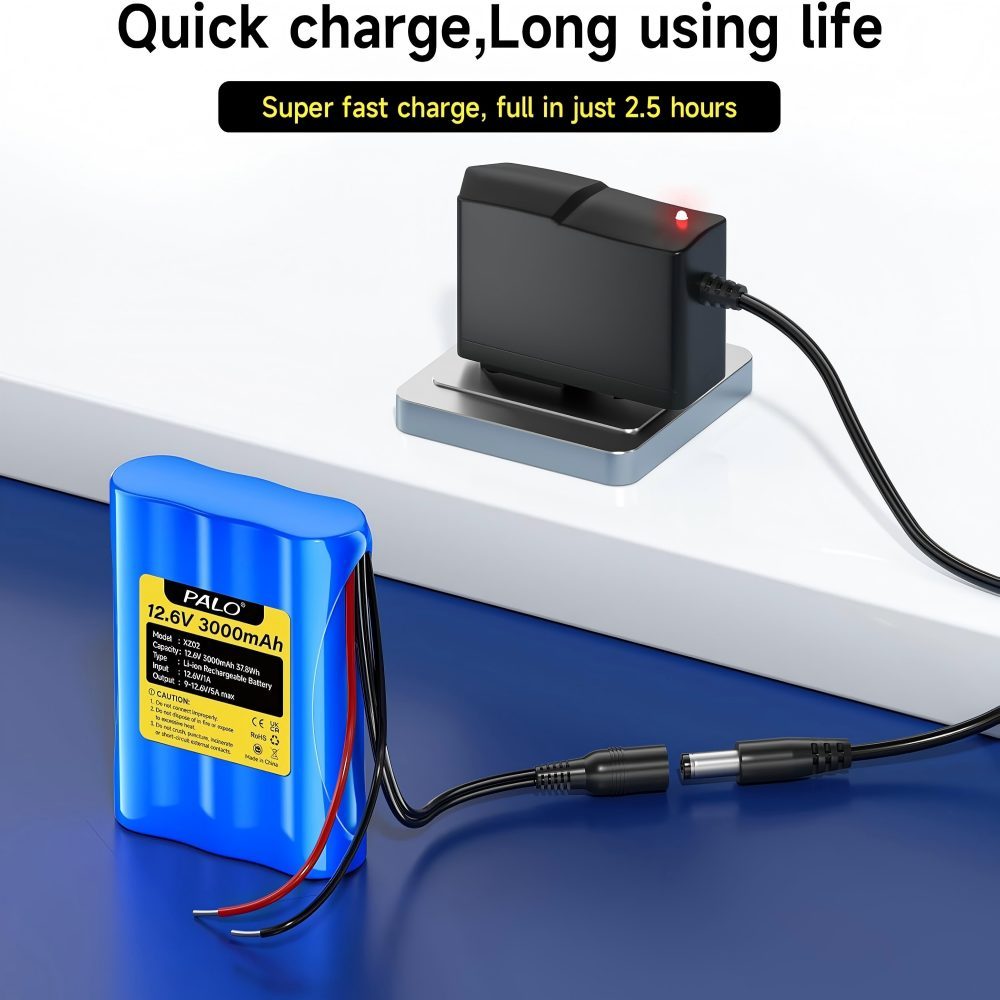 12V 3000mAh lithium-ion battery