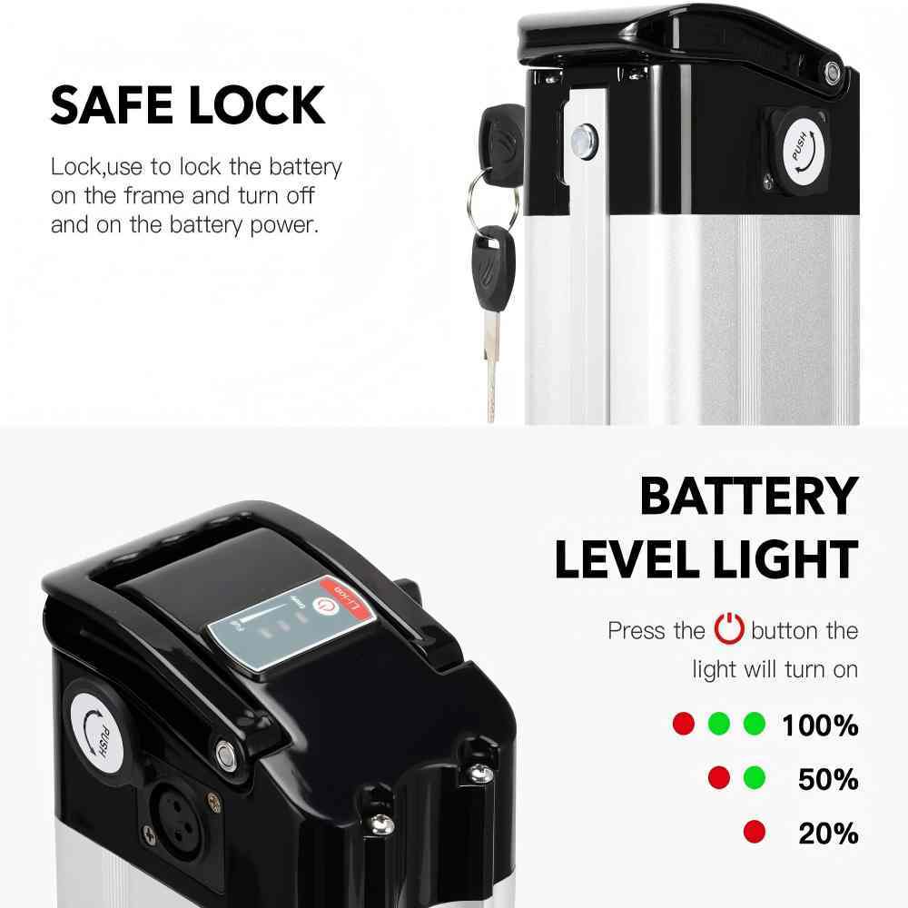 E-Bike Battery 36V 10.4Ah  14.5Ah  15.6Ah  18.2Ah, Bike Batteries for Electric Bicycle Battery Compatible with Phylion XH370-10J Zhenlong Aldi MiFa Trio