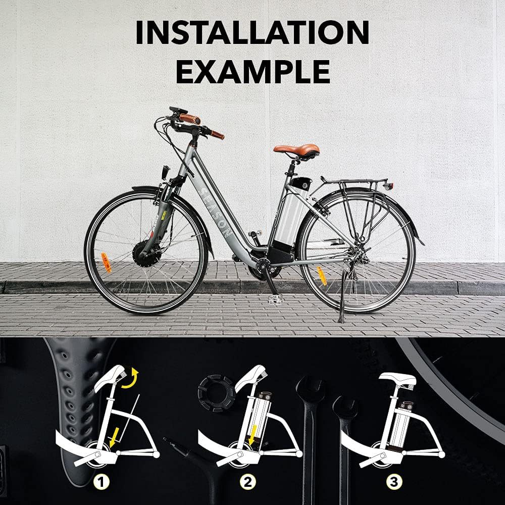 E-Bike Battery 36V 10.4Ah  14.5Ah  15.6Ah  18.2Ah, Bike Batteries for Electric Bicycle Battery Compatible with Phylion XH370-10J Zhenlong Aldi MiFa Trio
