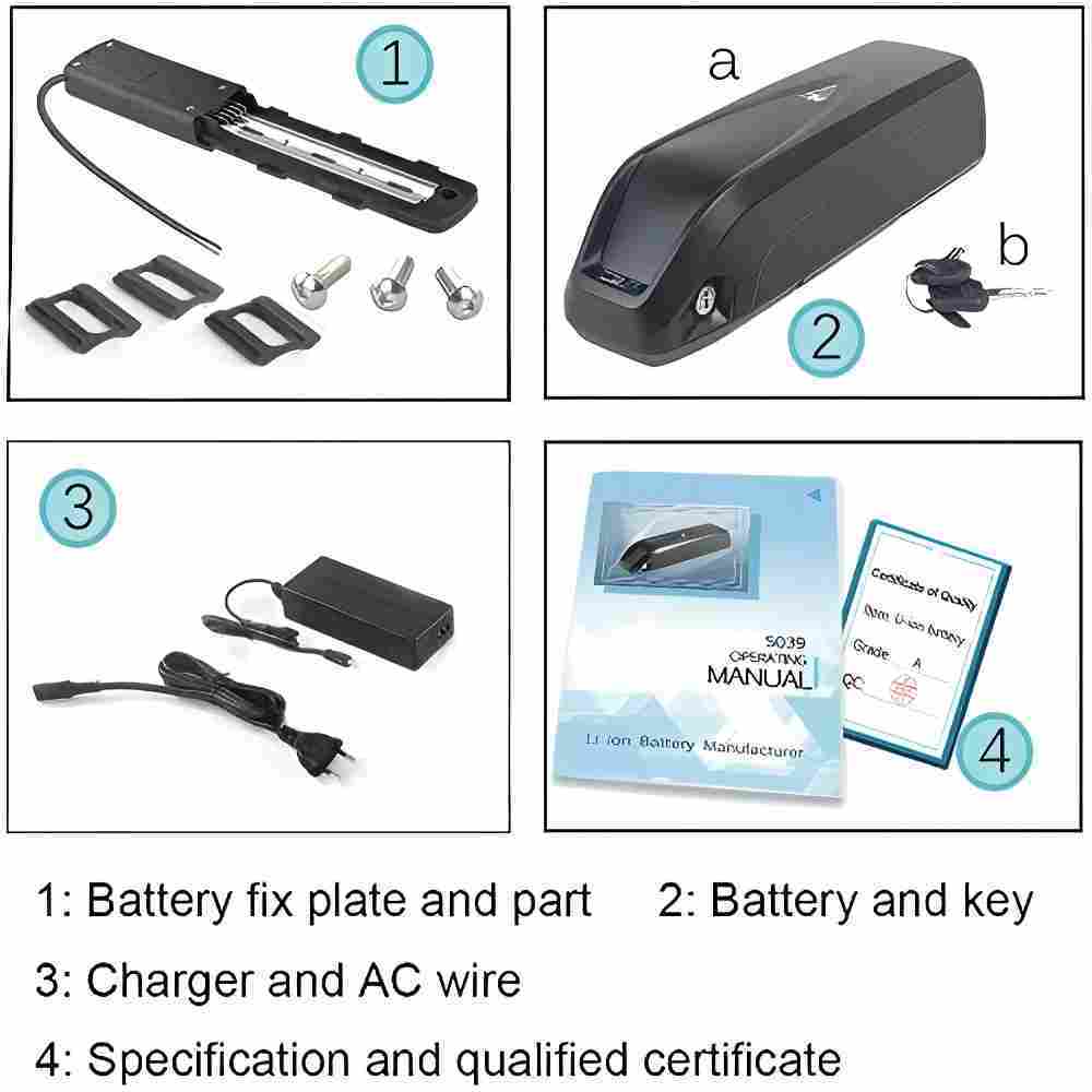 Bike Batteries 36V  48V  52V E-Bike Battery, 1000W  750W  500W E-Bike Battery For Electric Bicycles, Hailong Lithium-Ion Battery