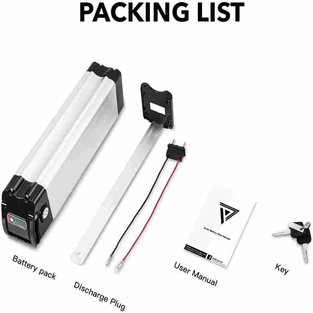E-Bike Battery 36V 10.4Ah  14.5Ah  15.6Ah  18.2Ah, Bike Batteries for Electric Bicycle Battery Compatible with Phylion XH370-10J Zhenlong Aldi MiFa Trio