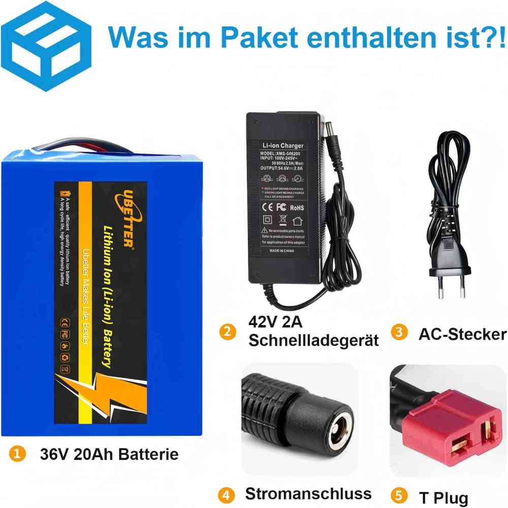 Bike Batteries,36V 48V Ebike Battery 8Ah 10Ah 14Ah 20 Ah Electric Bicycle Battery with 2 A Quick Charger Kit, T Plug, 30 A BMS