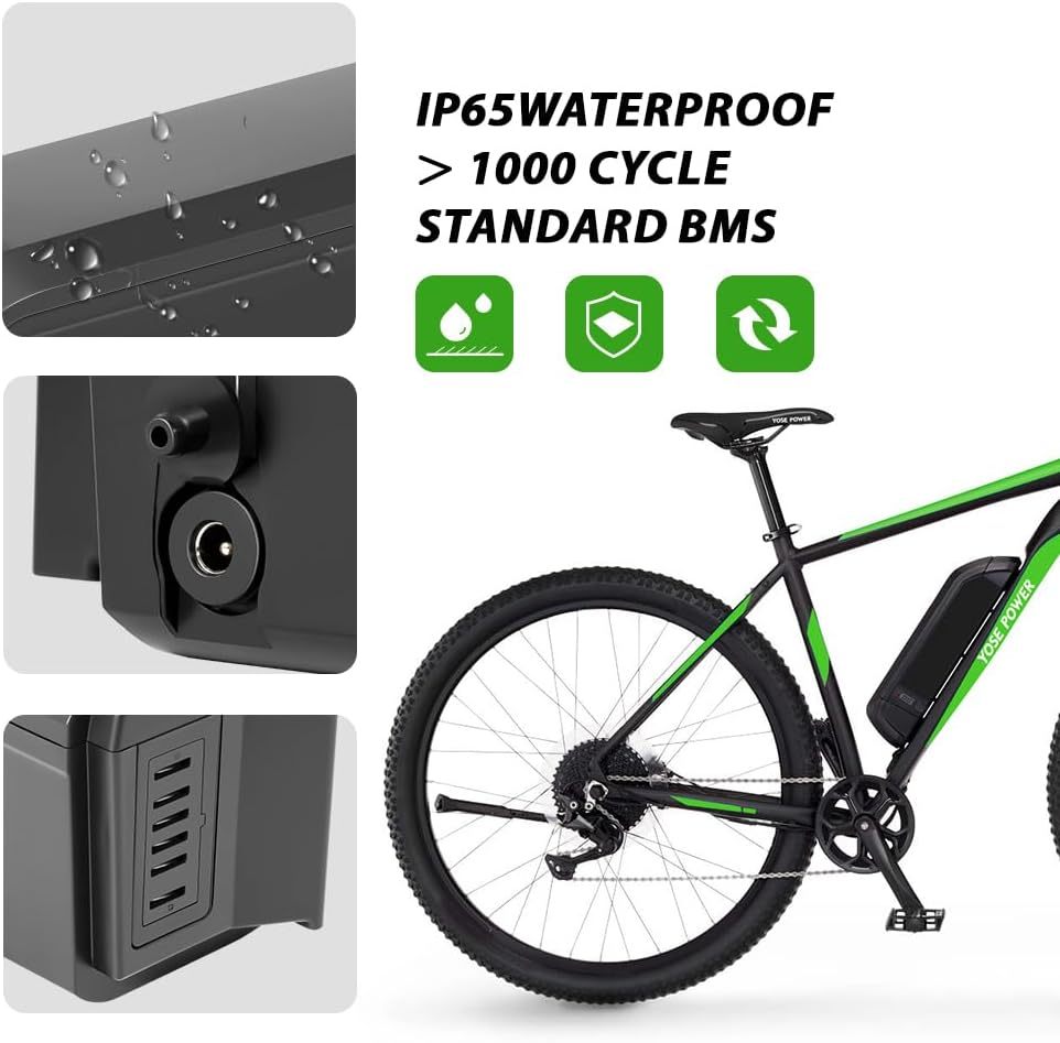 Fischer E-Bike 48V 11.6Ah 14Ah Li-ion Battery with Charger Phylion Battery SF-06S JCEB480-11.6 for 250W-800W E-Bikes Pedelecs