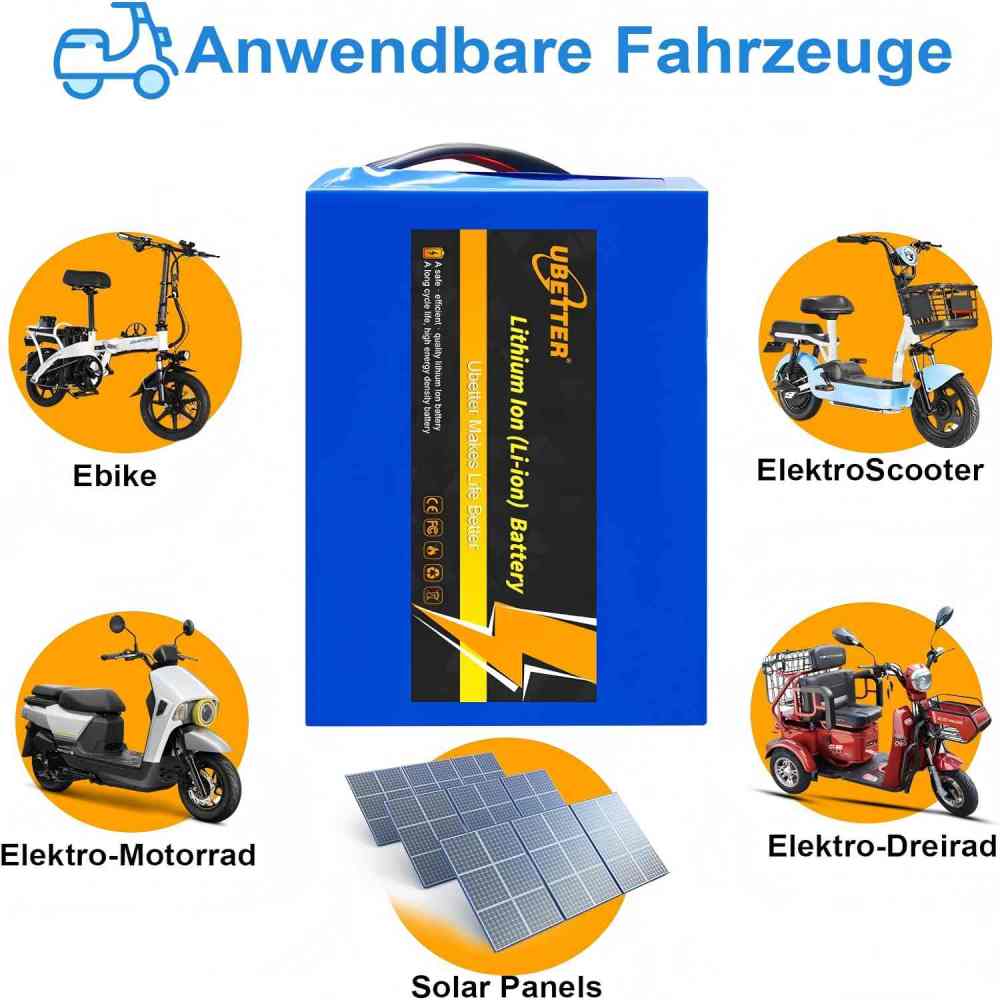 Bike Batteries,36V 48V Ebike Battery 8Ah 10Ah 14Ah 20 Ah Electric Bicycle Battery with 2 A Quick Charger Kit, T Plug, 30 A BMS