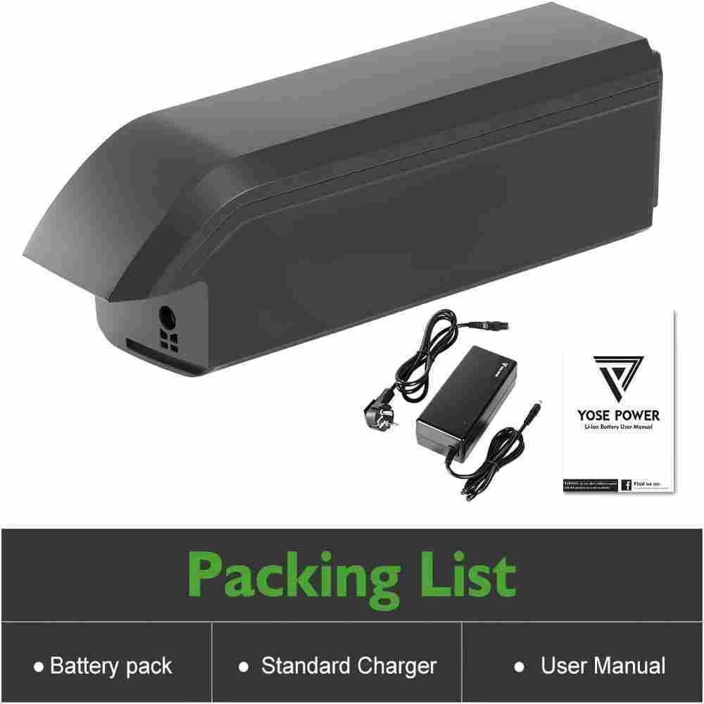 Fischer E-Bike 48V 11.6Ah 14Ah Li-ion Battery with Charger Phylion Battery SF-06S JCEB480-11.6 for 250W-800W E-Bikes Pedelecs