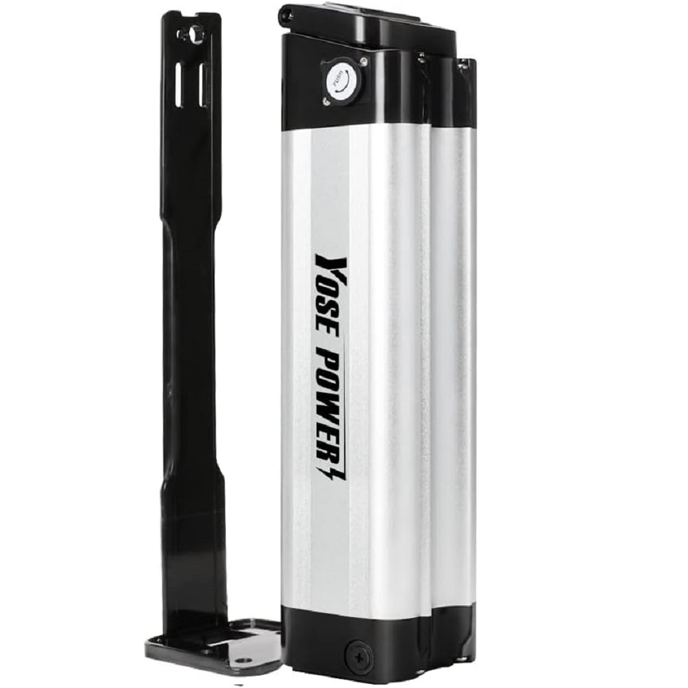 E-Bike Battery 24V 15. Ah Li-ion Battery Silverfish with Charger Compatible with Phylion/XH259-10J, Zhenlong/ZL1010-F, Phylion, MiFa, Rex (24V 15.6Ah Battery with Charger)