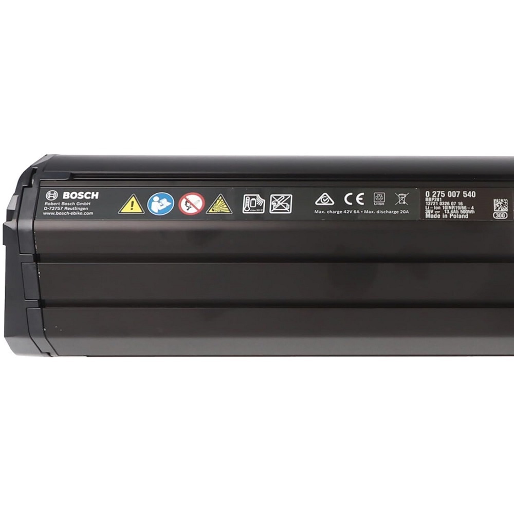 Bosch Power Tube Vertical Dangerous Box and Instructions Integrable Black 500Wh