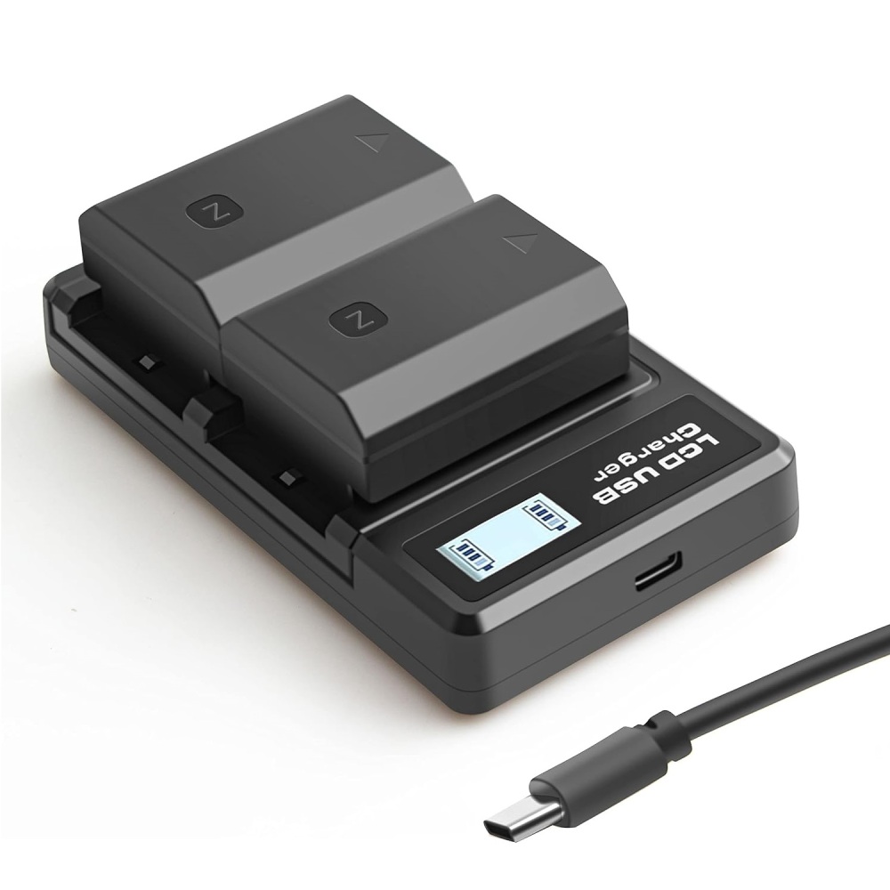 Sony NP-FZ100 Batteries 2 Packs and Smart LED Dual USB Charger for Sony Alpha A7III A7IV A7RIII A7R3 A7R IV A7C A7S, 7III 7IV 7RIII 7R3 7R IV 7C 7S α7C, 6700 6600 A6700 A6600 A9 A9R A9R A9 S 9 9S 9R Camera