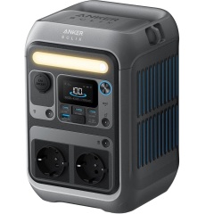 300W Outdoor Solar Generators SOLIX C300 Portable Power Station, 288 Wh LiFePO4 Battery, 300W (Max 600 W) Solar Generator, 140 W Side Quick Charging Power, for Camping, Outdoors, Travel, Emergencies, Travel