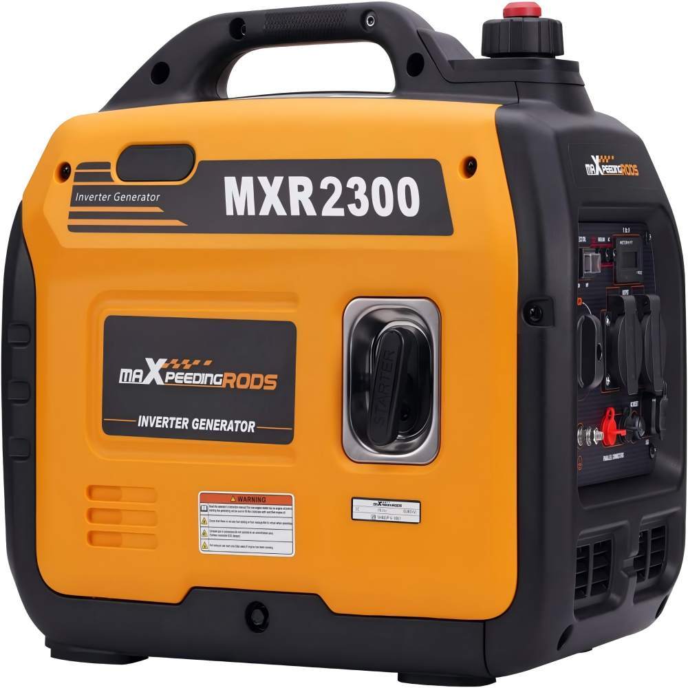 2300 W Inverter Power Generator Super Quiet Portable for Outdoor Camping Motorhome 4 Stroke Lightweight Emergency Generator Petrol for Travel Garage Caravan with USB and 230 V Sockets